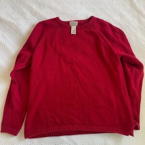 L.L. Bean Vintage 90’s Women's Red Crew Neck Sweater